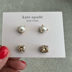 Katie spade earrings (both pairs)